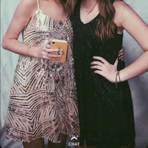 gold sequin formal dress